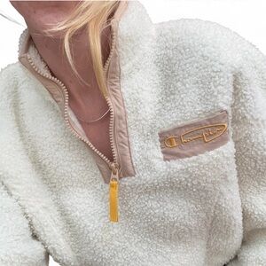 Champion Women's Cream and Tan Teddy Jacket